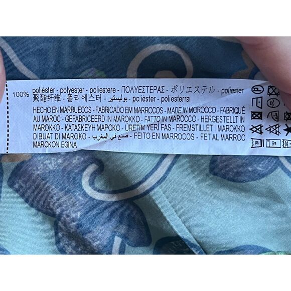 ZARA Multicolor Paisley Midi Wrap Tie Up Dress Women's Size Small - Picture 7 of 13